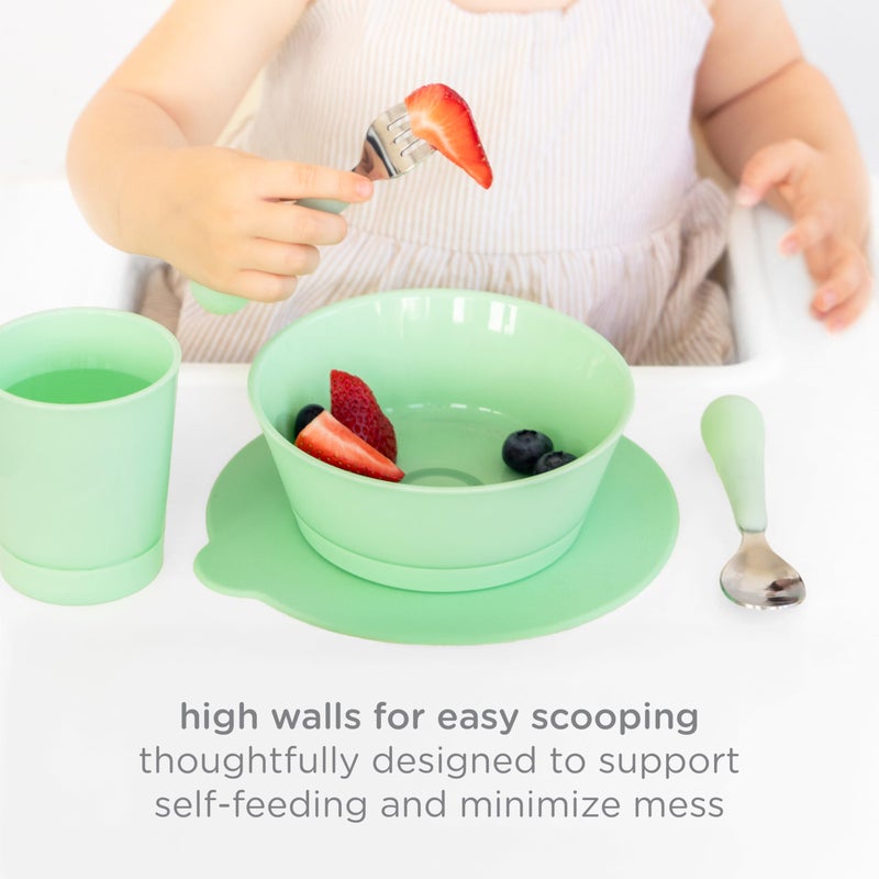 Ubbi Bowls with Interchangeable Suction Base for Babies and Toddlers, 2 Pack, Sugar Snap Green - Image 4